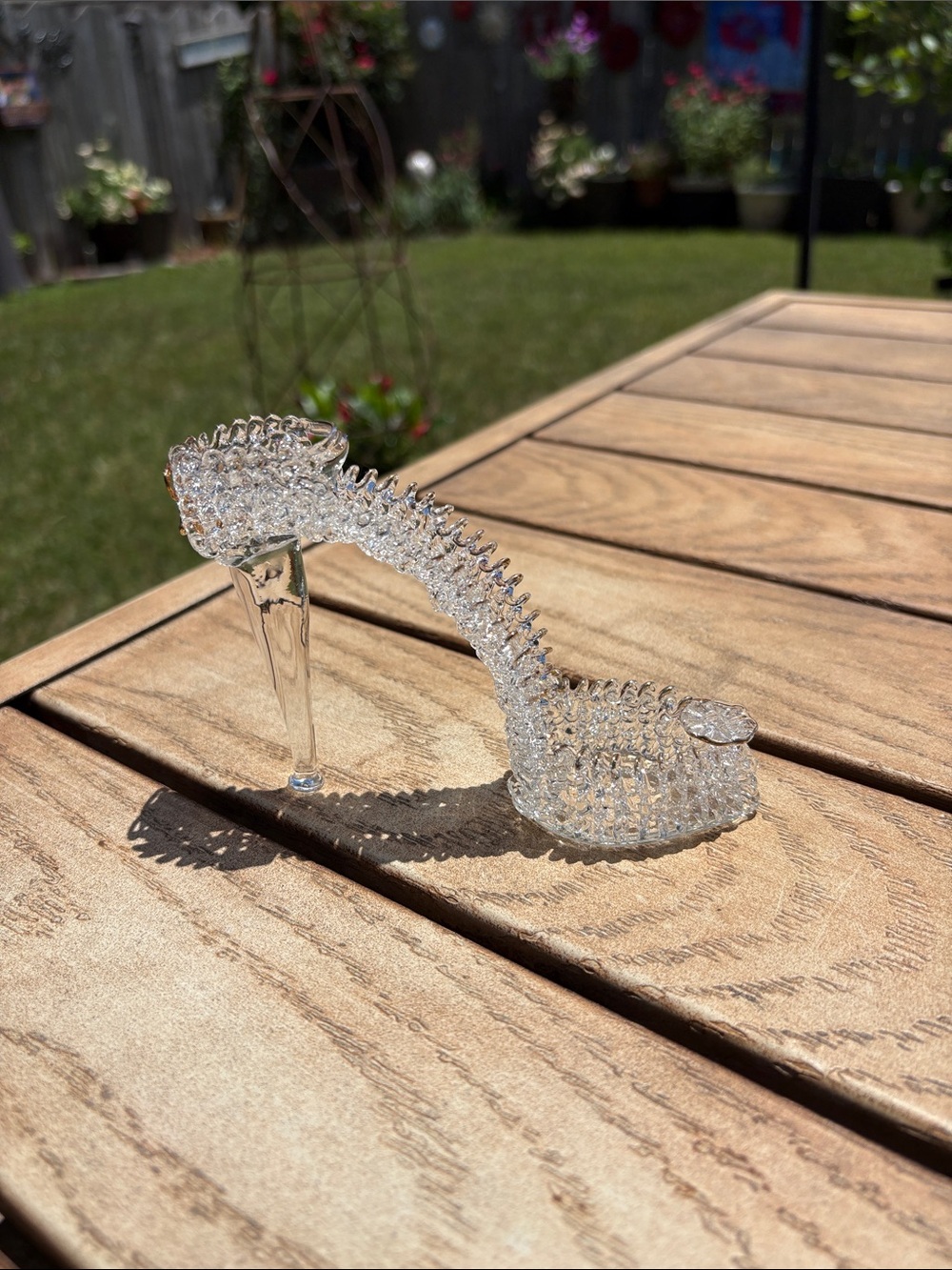 Clear Decorative Glass High Heel Figurine - Home Accents